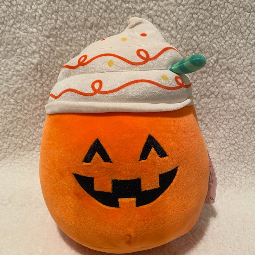 Squishmallow Lester 10” Pumpkin Latte Plush Stuffed Halloween Special Edition - Picture 7 of 11